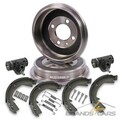 ATEC 2x BREMSTROMMEL+BREMSBACKEN+ZUBEHÖR+RADBREMSZYLINDER HI FÜR VW LUPO 6X 6E