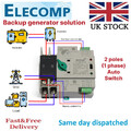 63A/100A 2P/4P Dual Power automatischer Transferschalter AC230V 1ph/3phasig UK Lager