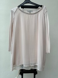3/4 Arm Shirt -wie eine Bluse gemacht rosa  von Comma Gr. 40, sehr gut erhalten