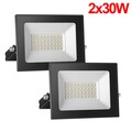 2X 30W 12V LED Fluter Strahler Scheinwerfer Flutlicht Baustrahler Außen Lampe DE