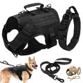 Taktisches Hundegeschirr Hundehalsband mit Leine Militär Molle Hundeweste S M L