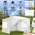 3mx3m Faltpavillon Partyzelt Faltbar Pop Up Camping Pavillon mit 4 Seitenwänden