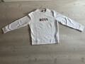 Damen Sweatshirt weiß mit braunem Boss-Logo M neu ohne Etikett