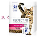 (EUR 6,78 /kg) Perfect Fit Active 1+ mit Rind, Katzen-Trockenfutter: 10 x 1,4 kg
