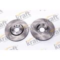 2x Bremsscheibe KRAFT AUTOMOTIVE 6046530 passend für SEAT SKODA VAG