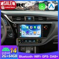 Android 14 CarPlay Autoradio Für Toyota Auris Corolla GPS Navi 64G Head Unit SWC