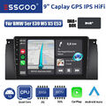 9" Android 12 Carplay Autoradio GPS NAV DAB+ 2+32G Für BMW 5er E39 520i X5 E53