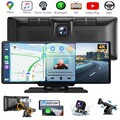 10,26" Kabelloses tragbarer Touchscreen Apple CarPlay Android Auto Autoradio DVR