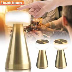 Touch LED Tischlampe Wiederaufladbare Schreibtischlampe Nachtlicht für Restau...