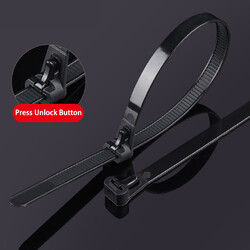 Kabelbinder Wiederverwendbar Kabelstrapse Wiederlösbar UV Verschiedene Farben