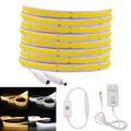 COB LED Streifen 5V USB Batteriebetrieb Leiste Band Lichtschlauch Schrankleuchte