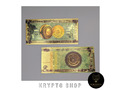 Bitcoin BTC Gold Crypto Banknote Physical Geschenk NEU