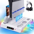 Für PlayStation 5 PS5 Controller Dual Ladestation Mit Lüfter Vertikaler Standfuß