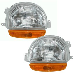 Scheinwerfer Set für Renault Twingo 1 -1999 mit Gelben Blinker H4 LWR