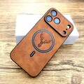 Magsafe Hülle für iPhone 17 16 15 14 13 12 11 Pro Max Air Lederhülle Schutz Case