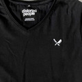 distorted people T-Shirt schwarz mit Logo-Bestickung Gr. M