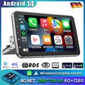 6+128G 1DIN 10.1 Zoll Android14 Autoradio mit Apple Carplay GPS NAVI WIFI BT USB