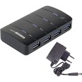 Renkforce  4 Port USB 3.2 Gen 1-Hub (USB 3.0) mit Status-LEDs Schwarz