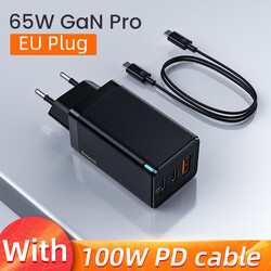 Baseus 65W GaN Ladestation USB C Schnell Ladegerät PD QC4.0 PPS Handy Netzteil