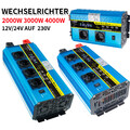 2000W 3000W 4000W Reiner Sinus Wechselrichter 12V 24V auf 230V Spannungswandler
