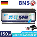 24V 150Ah Lithium Batterie LiFePO4 Akku BMS 10000+ Zyklen Wohnmobil Solaranlage