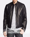 Trendige Herren Echt Lammleder Rein Leder Jacke Slim Fit Freizeitkleidung Outfit