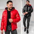 Winterjacke Steppjacke Wärmejacke Jacke Classic Winter Kapuze Herren BOLF Motiv
