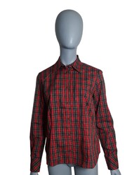 Eterna Damen Bluse Rot Schwarz Grün Tartan/Schottenkaro Größe 38