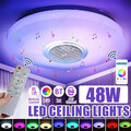 RGB LED Deckenlampe Dimmbar mit Bluetooth Musik Lautsprecher App+Fernbedienung