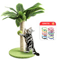 FUNNYPALM - Kratzbaum Palme mit Hängekugel Katzenbaum Krallen Sisal Spielzeug