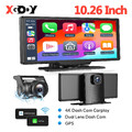 10." Wireless Carplay mit Loop-Aufnahme 4K-Dashcam Autoradio Rückfahrkamera+GPS