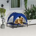 PawHut Erhöhtes Hundebett mit Baldachin Haustierbett Outdoor Hundeliege mit Dach