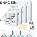 Katzenklappe Verschluss Katzentür 4 Wege weiss Haustierklappe Cat Door Staywell