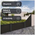 HORI Rahmenzaun WPC Sichtschutzzaun Stecksystem Zaun Garten Gartenzaun