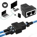 RJ45 Splitter Adapter Netzwerk Verteiler Ethernet Cat5 Cat5e Cat6 LAN Kabel 1zu2