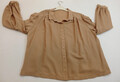 Damenbluse mit Knopfleiste und Puffärmeln – Beige – Größe 48 – RN:29