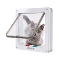 Katzenklappe 4 Wege Verriegelung Haustiertür Katzen/Hundeklappe mit Tunnel