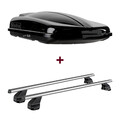 Dachbox Topbox TopBox 480 + Dachträger Menabo für Skoda Rapid Fließheck Typ NH3