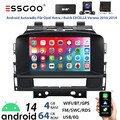 4+64GB DAB+ Android 14 Autoradio Carplay Für Opel Astra J 2010-2014 GPS Navi SWC