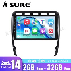 Android 14 Carplay Bluetooth GPS RDS Autoradio Für Porsche Cayenne 9PA 2002-2010
