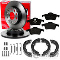 brembo BREMSSCHEIBEN + BELÄGE + HANDBREMSE HINTEN für VOLVO V70 II XC70 S60 S80