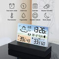 Funk Wetterstation Thermometer Mit Farbdisplay Innen-Außensensor Digitale Wecker