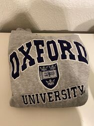 Hoodie Oxford University Pullover grau S Langarmshirt