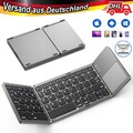 Mini faltbare drahtlose Bluetooth Tastatur mit Touchpad für PC Smartphone Tisch