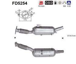 AS FD5254 - PARTIKELFILTER FÜR VIVARO B BUS X82, VIVARO B KASTEN X82