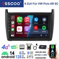 DAB+ 6+128G Android 14 Autoradio Für VW Polo 6R 6C 2009-17 Apple Carplay Kam MIC