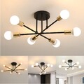 Retro Deckenlampe 6-flammig E27 Vintage Deckenleuchte Wohnzimmer Schlafzimmer