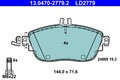 Bremsbelagsatz Scheibenbremse ATE Ceramic 13.0470-2779.2 für KLASSE MERCEDES CLA