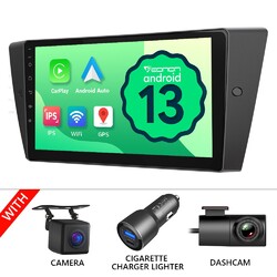 DVR+Für BMW 3er E90-E93 9" IPS Touchscreen Android 13 Autoradio GPS Navi CarPlay