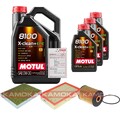 KAMOKA Inspektionspaket 8L MOTUL 8100 X-CLEAN 0W-30 für VW Multivan V 3.2 V6